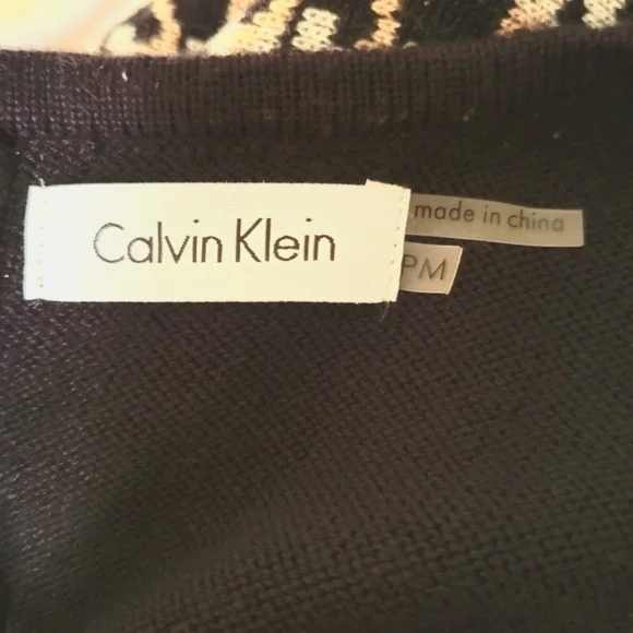 VINTAGE Women's Calvin Klein Sleeveless Knit Dress sz Medium Petite - Picture 9 of 10